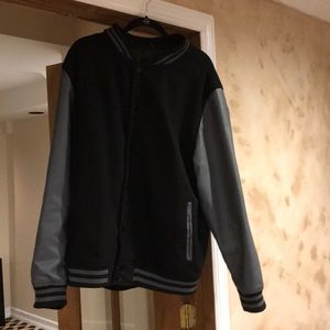 Black jacket with grey.  worn once.